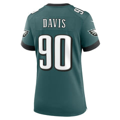 Jordan Davis Philadelphia Eagles Women's Team Game Jersey Midnight Green - Nike