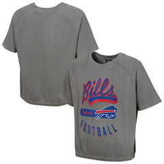 Buffalo Bills Women's Mineral Wash Short Sleeve Top Gray - NFL