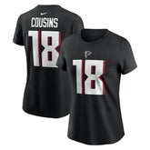 Kirk Cousins Atlanta Falcons Women's Player Name & Number T-Shirt Black - Nike