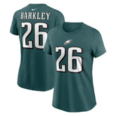 Saquon Barkley Philadelphia Eagles Women's Player Name & Number T-Shirt Midnight Green - Nike