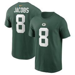 Josh Jacobs Green Bay Packers Player Name & Number T-Shirt Green - Nike