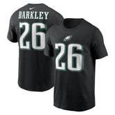Saquon Barkley Philadelphia Eagles Player Name & Number T-Shirt Black - Nike