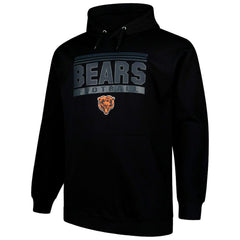 Chicago Bears Big & Tall Pop Pullover Hoodie Black - Fanatics