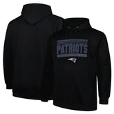 New England Patriots Big & Tall Pop Pullover Hoodie Black - Fanatics