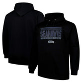 Seattle Seahawks Big & Tall Pop Pullover Hoodie Black - Fanatics