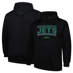 New York Jets Big & Tall Pop Pullover Hoodie Black - Fanatics