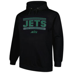 New York Jets Big & Tall Pop Pullover Hoodie Black - Fanatics