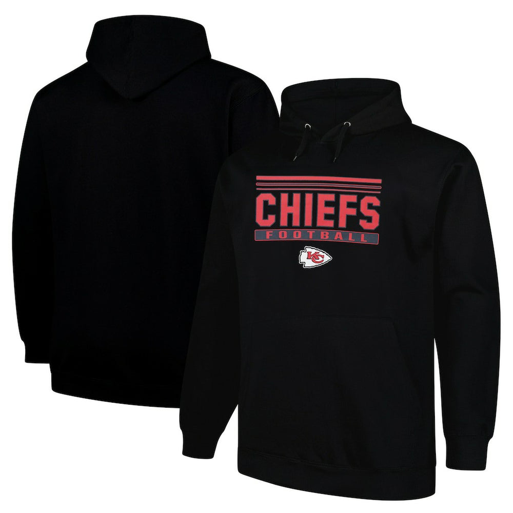 Kansas City Chiefs Big & Tall Pop Pullover Hoodie Black - Fanatics
