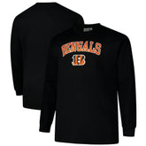 Cincinnati Bengals Big & Tall Thermal Long Sleeve T-Shirt Black - Fanatics