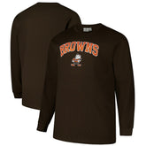 Cleveland Browns Big & Tall Throwback Thermal Long Sleeve T-Shirt Brown - Fanatics