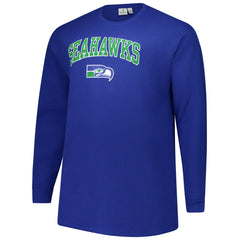 Seattle Seahawks Big & Tall Throwback Thermal Long Sleeve T-Shirt Royal - Fanatics