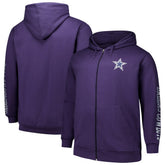 Dallas Cowboys Big & Tall Sleeve Hit Full-Zip Hoodie Purple - Fanatics