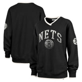 47 brand - Brooklyn Nets '47 Women's Rise Wax Pack Daze '80s Oversize Pullover Sweatshirt - Black