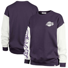 47 brand - Los Angeles Lakers '47 Women's Rise Andie Pullover Sweatshirt - Oversized Pullover Sweatshirt Purple