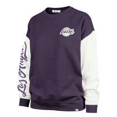 47 brand - Los Angeles Lakers '47 Women's Rise Andie Pullover Sweatshirt - Oversized Pullover Sweatshirt Purple