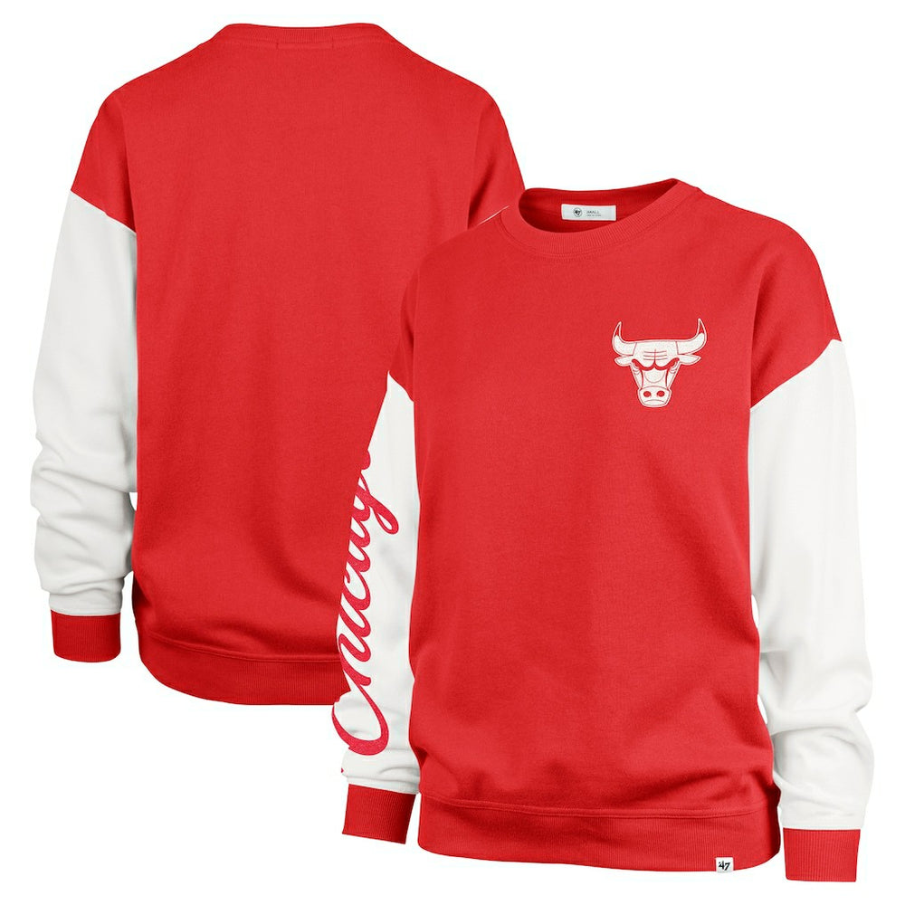 47 brand - Chicago Bulls '47 Women's Rise Andie Oversized Pullover Sweatshirt - Red