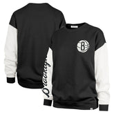 47 brand - Brooklyn Nets '47 Women's Rise Andie Oversized Pullover Sweatshirt - Black