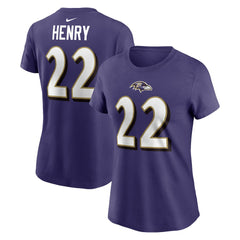 Derrick Henry Baltimore Ravens Women's Player Name & Number T-Shirt Purple - Nike