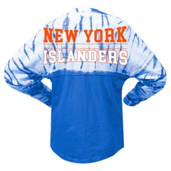 New York Islanders - Spirit Jersey Unisex Crystal Half Dye Long Sleeve T-Shirt Royal