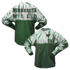 Minnesota Wild - Spirit Jersey Unisex Crystal Half Dye Long Sleeve T-Shirt Green