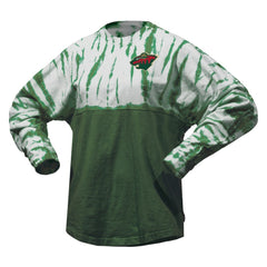 Minnesota Wild - Spirit Jersey Unisex Crystal Half Dye Long Sleeve T-Shirt Green
