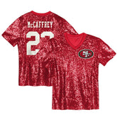 Christian McCaffrey San Francisco 49ers Women's Player Name & Number V-Neck Fashion Jersey Scarlet - NFL
