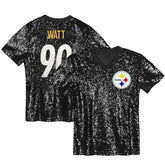 T.J. Watt Pittsburgh Steelers Women's Player Name & Number V-Neck Fashion Jersey Black - NFL
