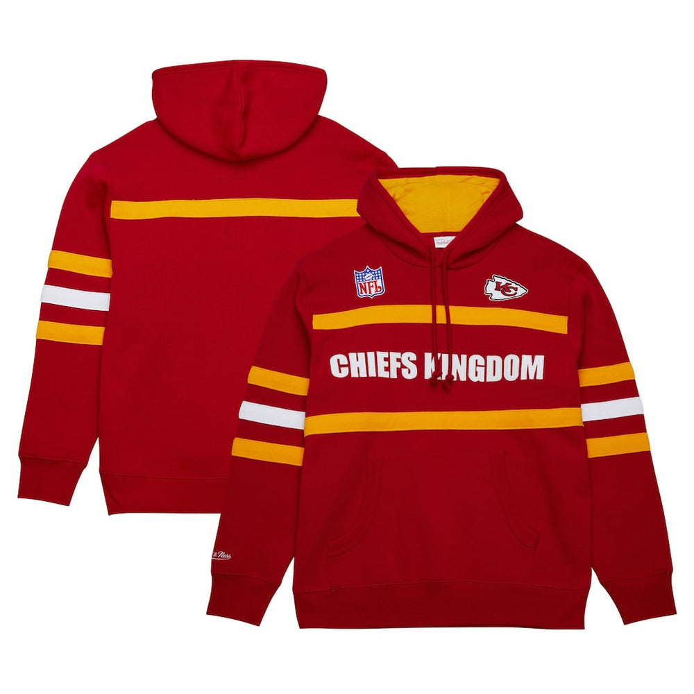 Kansas City Chiefs Vintage Logo Head Coach Fleece Pullover Hoodie Red - NFL