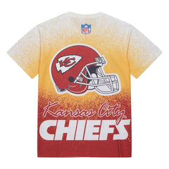 Kansas City Chiefs Team Burst Vintage Logo T-Shirt White - Mitchell & Ness
