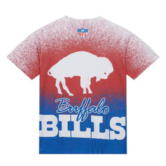 Buffalo Bills Team Burst Vintage Logo T-Shirt White - Mitchell & Ness