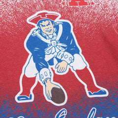 New England Patriots Team Burst Vintage Logo T-Shirt White - Mitchell & Ness