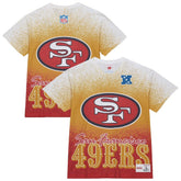 San Francisco 49ers Team Burst Vintage Logo T-Shirt White - Mitchell & Ness