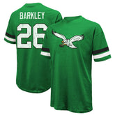 Saquon Barkley Philadelphia Eagles Majestic Threads Name & Number Oversized T-Shirt Kelly Green - NFL
