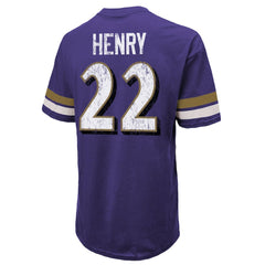Derrick Henry Baltimore Ravens Majestic Threads Name & Number Oversized T-Shirt Purple - NFL