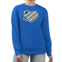 St. Louis Blues - G-III 4Her by Carl Banks Women's Heart Graphic Pullover Sweatshirt Blue