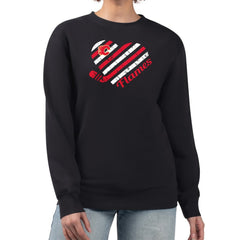 Calgary Flames - G-III 4Her by Carl Banks Women's Heart Graphic Pullover Sweatshirt Black