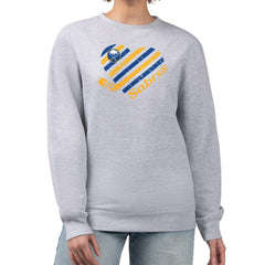 Buffalo Sabres - G-III 4Her by Carl Banks Women's Heart Graphic Pullover Sweatshirt Heather Gray