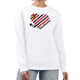 Chicago Blackhawks G-III 4Her by Carl Banks Women's Heart Graphic Pullover Sweatshirt White