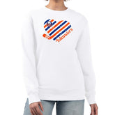 New York Islanders - G-III 4Her by Carl Banks Women's Heart Graphic Pullover Sweatshirt White