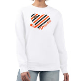 Anaheim Ducks - G-III 4Her by Carl Banks Women's Heart Graphic Pullover Sweatshirt White