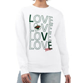 Minnesota Wild - G-III 4Her by Carl Banks Women's Lots Of Love Team Logo Graphic Pullover Sweatshirt White