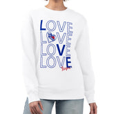 New York Rangers G-III 4Her by Carl Banks Women's Lots Of Love Team Logo Graphic Pullover Sweatshirt White