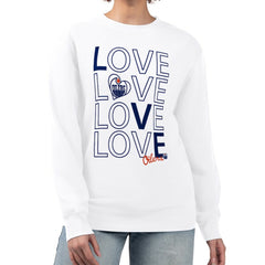 Edmonton Oilers - G-III 4Her by Carl Banks Women's Lots Of Love Team Logo Graphic Pullover Sweatshirt White