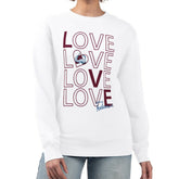 Colorado Avalanche - G-III 4Her by Carl Banks Women's Lots Of Love Team Logo Graphic Pullover Sweatshirt White