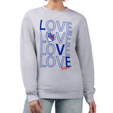 New York Rangers G-III 4Her by Carl Banks Women's Lots Of Love Team Logo Graphic Pullover Sweatshirt Heather Gray