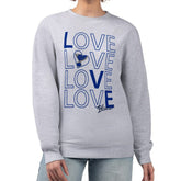 St. Louis Blues - G-III 4Her by Carl Banks Women's Lots Of Love Team Logo Graphic Pullover Sweatshirt Heather Gray