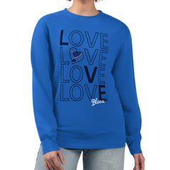 St. Louis Blues - G-III 4Her by Carl Banks Women's Lots Of Love Team Logo Graphic Pullover Sweatshirt Blue