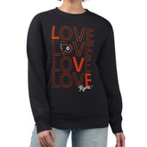 Philadelphia Flyers - G-III 4Her by Carl Banks Women's Lots Of Love Team Logo Graphic Pullover Sweatshirt Black