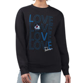 Colorado Avalanche - G-III 4Her by Carl Banks Women's Lots Of Love Team Logo Graphic Pullover Sweatshirt Black