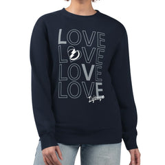 Tampa Bay Lightning - G-III 4Her by Carl Banks Women's Lots Of Love Team Logo Graphic Pullover Sweatshirt Navy